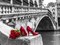 Bunch of red roses and red high heel shoes, Rialto Bridge, Venice, Italy Poster Print by Assaf Frank - Item # VARPDXAF20130409290C01